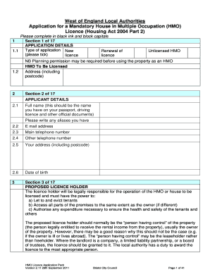 HMO Licence Application Form
