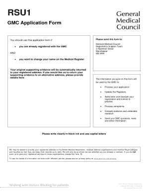 GMC Name Change Application Form