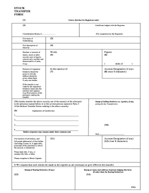 UK Stock Transfer Form