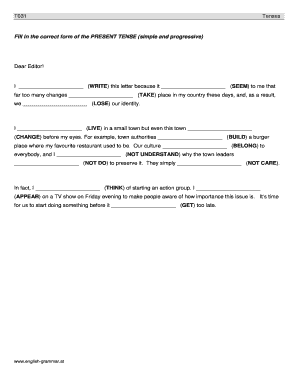 English Grammar Exercise