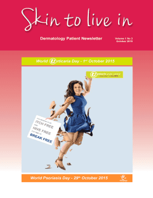 Urticaria Diary Template