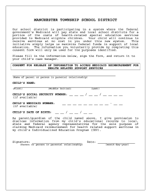 Consent for Medicaid Reimbursement