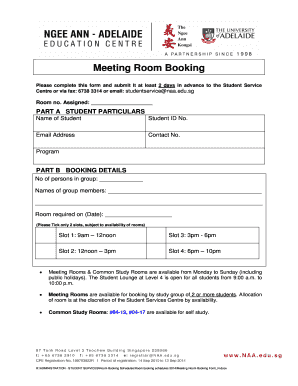 Meeting Room Booking Form