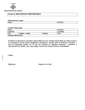 Legal Representative Tax Compliance Declaration
