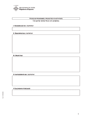 Activity Project Planning Form