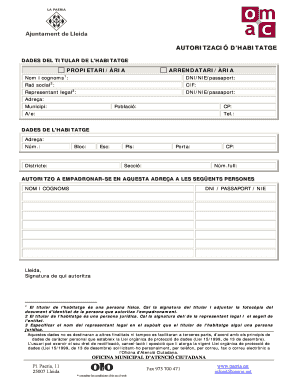 Housing Authorization Form