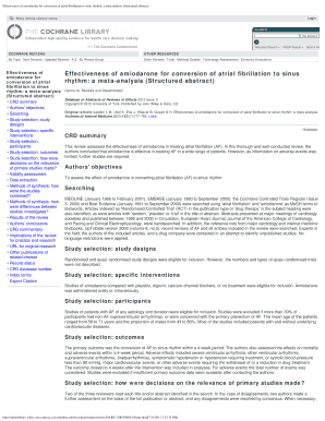 Effectiveness of amiodarone for conversion of atrial fibrillation to sinus rhythm