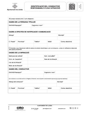 Traffic Violation Identification Form