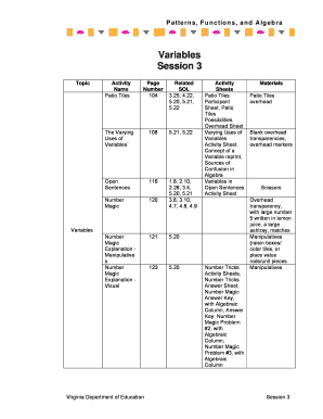 Patio Tiles Activity Sheet