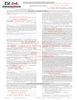 Texas Apartment Lease Contract