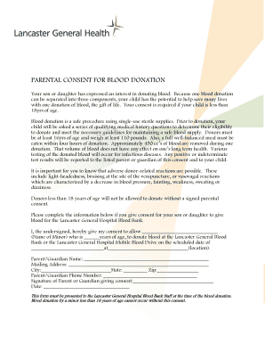 Parental Consent for Blood Donation