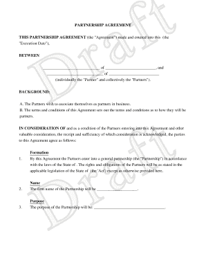 Partnership Agreement Template