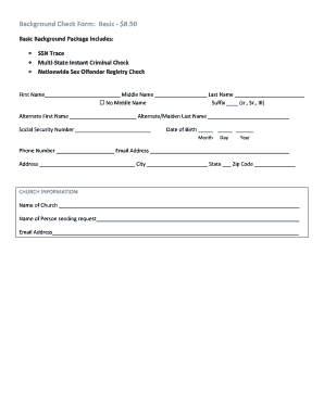 Background Check Form
