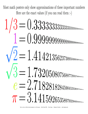 Fillable Online Most math posters only show approximations of these ...