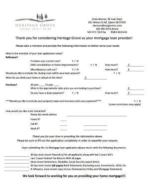 Uniform Residential Loan Application