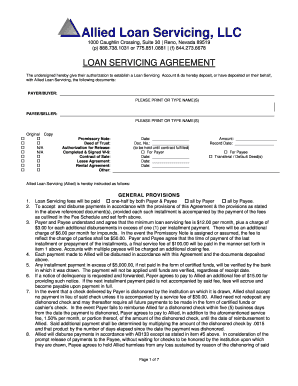 Loan Servicing Agreement
