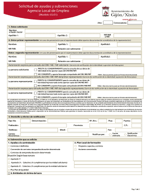 Solicitud de ayudas y subvenciones
