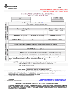 Designación de Cuenta Bancaria