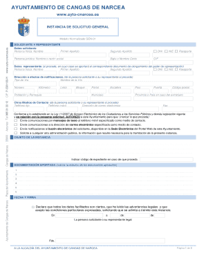 Instancia de Solicitud General