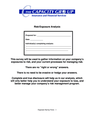 Risk Exposure Analysis Form