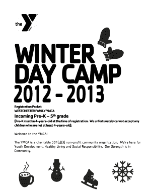 Westchester Family YMCA Day Camp Registration Form