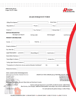 Search Request Form