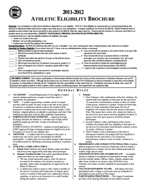 Minnesota High School Athletic Eligibility Brochure