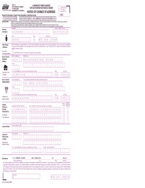 California DMV Change of Address Form