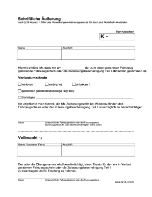 Schriftliche Äußerung
