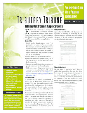 Wastewater Discharge Permit Application