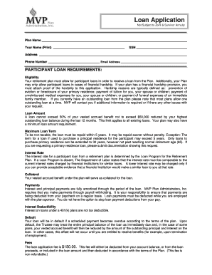 401k Loan Application Form