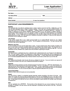 Retirement Plan Loan Application