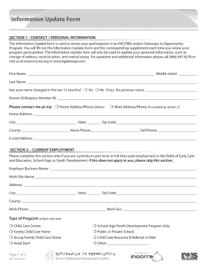 Illinois Information Update Form