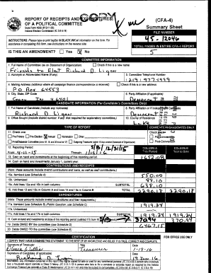 Indiana Political Committee Financial Report