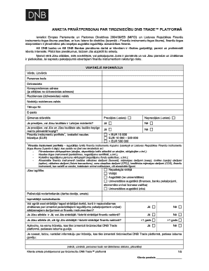 DNB Trade Client Questionnaire
