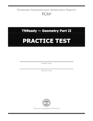 Fillable Online tnready geometry practice test Fax Email Print - pdfFiller