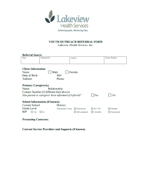 Youth Outreach Referral Form