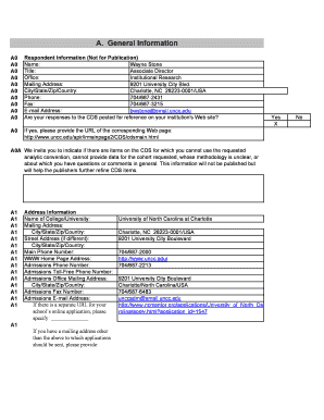 Common Data Set Form