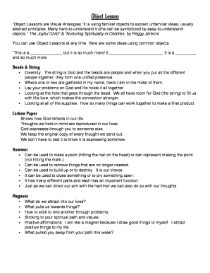 Object Lessons for Children