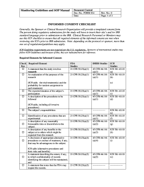 Informed Consent Checklist