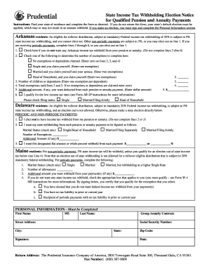 State Income Tax Withholding Election Notice