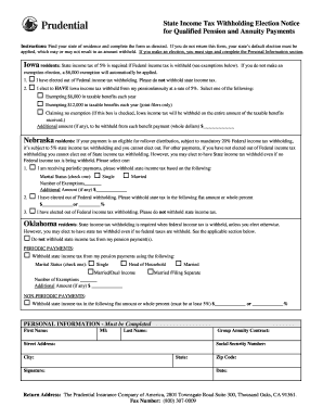 State Income Tax Withholding Election Notice