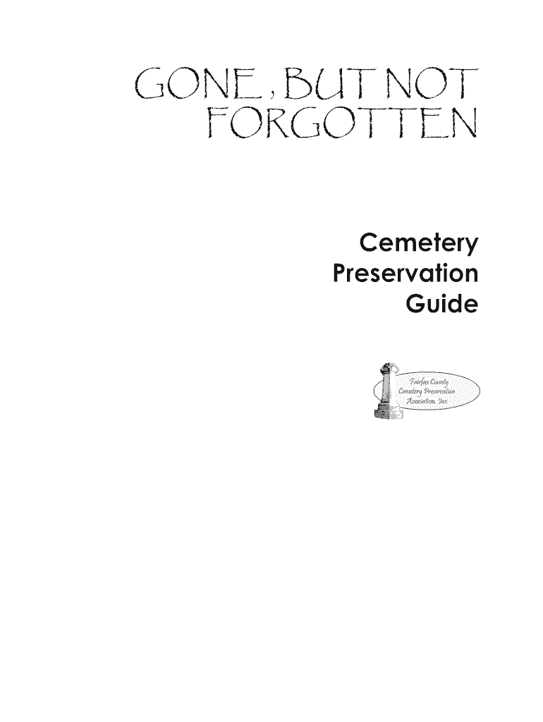 Fillable Online honorfairfaxcemeteries Gone , But not