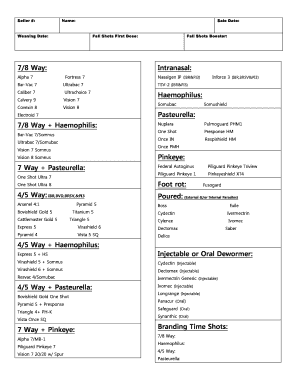 Livestock Health and Origin Affidavit