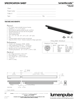 Lumenfacade Dynamic White Specification Sheet
