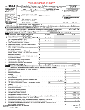 Form 990-T Exempt Organization Business Income Tax Return