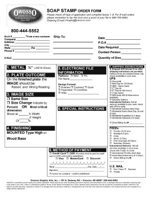 SOAP Stamp Order Form