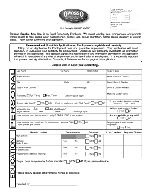 Employment Application Form