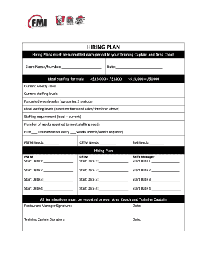 Hiring Plan Form