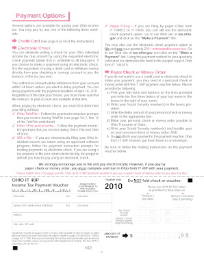 Ohio Income Tax Payment Voucher